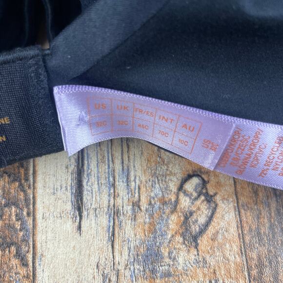 Savage X Fenty by Rihanna Women's 32C Caviar Black Soft N Savage Padded Demi Bra - Picture 13 of 16